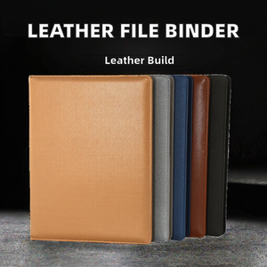 Organisateur de bureau en cuir PU, porte-documents efficace, classeur à anneaux, porte-documents pour fournitures de bureau - Product Image 2