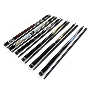 New Wholesale Price Billiard 1/2-PC Carbon Fiber Pool Cue 12mm Tip 57Inch Length for Sale by Random color delivery