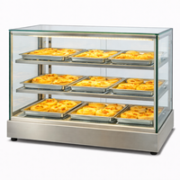 Vitrine chauffante professionnelle pour aliments, présentoir chauffant commercial pour magasin