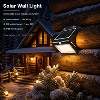 Lampe murale solaire LED avec garantie de 3 ans, indice de protection IP65, détecteur de mouvement PIR, utilisation polyvalente pour les allées extérieures, les patios, les balcons
