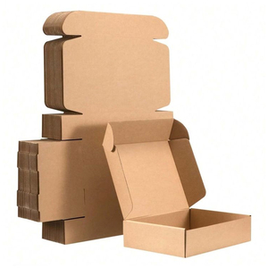 Corrugated Cardboard <strong>Storage</strong> Bins Stackable Durable Organizer <strong>Boxes</strong> for Home and Commercial Use - Product Image 1