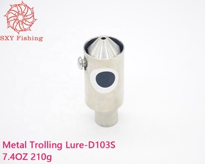 SXY FISHING NUEVO 2026 Señuelo de curricán de metal Señuelos de juego grande Cebo de pesca King Size Señuelo Cebo de cabeza de acero inoxidable 7,4 OZ <span class=keywords><strong>D103S</strong></span> 210g - Product Image 5
