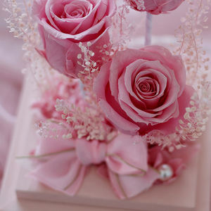 תיבת אקריליק אינסוף לטווח ארוך נשמר תיבת ורד ורד לנצח פרחים עלה ליום האהבה החברה - Product Image 4