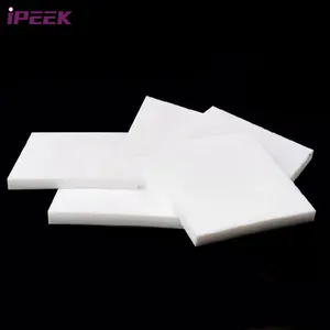 Folha anticorrosão resistente de alta temperatura branca de PTFE da cor natural IPEEK para a engenharia de peças sobresselentes plásticas do CAD do CNC