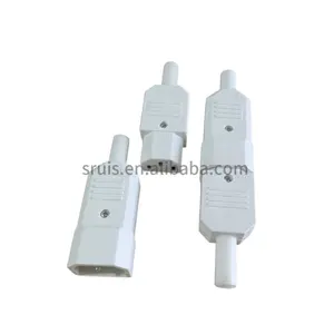 SRUIS HF iec c14 plugue para soquete c13 10a iec 3 pinos 16A macho e fêmea conector industrial plugue e soquete iec c13