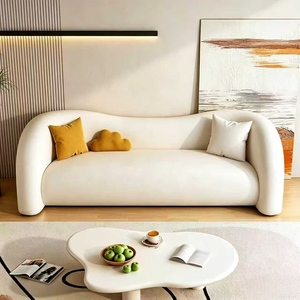 Canapé en tissu incurvé avancé, multi-usage, pour salon, chambre, salon de beauté, réception, espace de repos - Product Image 2