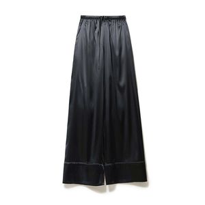 Prix d'usine Dames Couleur Unie <span class=keywords><strong>Pantalon</strong></span> à Jambes Larges <span class=keywords><strong>Pantalon</strong></span> à Cordon Lâche Doux Confortable <span class=keywords><strong>Noir</strong></span> <span class=keywords><strong>Satin</strong></span> de Soie <span class=keywords><strong>Pantalon</strong></span> Long Pour les Femmes - Product Image 2