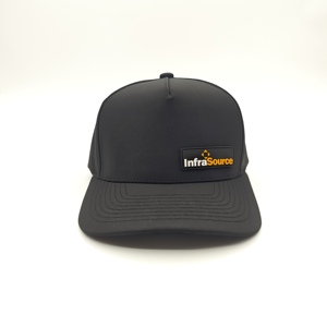 5 Panel Solid Waterproof Golf Cap Custom Silicone Logo Low MOQ OEM Laser Perforated 3D Rubber Patch Durable Performance - Product Image 5