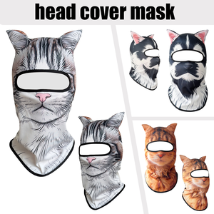 หน้ากากคลุมศีรษะ พิมพ์ลายตามสั่ง ระบายอากาศได้ดี สำหรับเล่นกีฬา ผู้ชาย ผู้หญิง ลายแมว สุนัข 3 มิติ หมวกบาลาคลาวา ปิดหน้าแบบ Sheisty พร้อมที่คลุมหู - Product Image 6