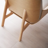 Chaise de salle à manger minimaliste moderne, mobilier design nordique, salon, bois massif, dossier en tissu, éponge haute densité, fauteuil inclinable