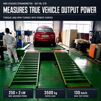 Mesin Uji Dinamometer Kendaraan DST 4WD Chassis Dyno Eddy Current Absorber 250kw X 2 Dua Rol Diameter 218mm DST-ML-3TD