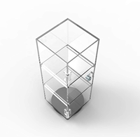 Acrylique Vitrine d'affichage De la Tour Tournant Acrylique Comptoir Vitrine Vitrine Acrylique Verre avec Base Rotative