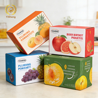 Boîtes rigides en carton ondulé biodégradable et écologiques, personnalisables et recyclables, avec gaufrage pour l'emballage de fruits et légumes frais