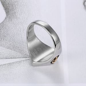 Anneaux de motard en acier inoxydable à <span class=keywords><strong>prix</strong></span> d'usine, numéro porte-bonheur 13, crâne, couleur personnalisée, émail rouge, pour clubs de motards - Product Image 4