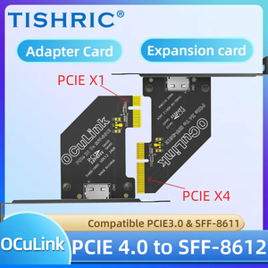 Tarjeta de expansión TISHRIC PCIE 4,0 A OCulink Hub PCIE 3,0 1X 4X 16X a tarjeta adaptadora de 8611 y para PC portátil Expand U.2 SSD - Product Image 3