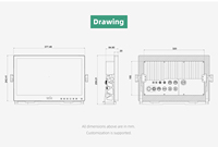 Kontrol Peredupan 0-1500 Nits Tablet PC Android Industri 15,6 Inci dengan Layar Sentuh Terintegrasi Komputer All-in-One Panel Sentuh Industri