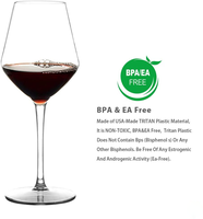 Vente en gros de gobelets en plastique pour vin rouge personnalisés, gobelets en cristal, gobelets à vin vintage