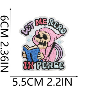 Parches Bordados Termoadhesivos Personalizados con Diseño de Letras de Dibujos Animados con el Tema 'Elegí la Libertad', Corte Láser, Novedad - Product Image 3