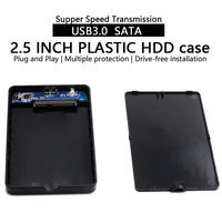 Harga Baru Plastik Sata Ke USB3.0 2.5 Inci Hard Disk Drive Enclosure Sistem Penyimpanan Eksternal Kotak Kotak HDD