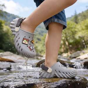 Zuecos para Niños, Sandalias de Verano para Niños, Lindos Zapatos de Dibujos Animados para Niñas y Niños, Zapatos de <span class=keywords><strong>Playa</strong></span> de Color Caramelo, Zapatos de Bebé con Orificios - Product Image 1