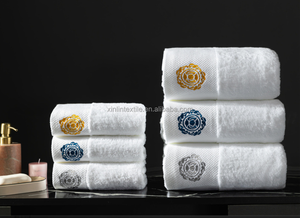 Set di Due <span class=keywords><strong>Asciugamani</strong></span> in Cotone Tessuto per Hotel, Vendita all'Ingrosso Logo Ricamabile ad Asciugatura Rapida e Assorbente - Product Image 3