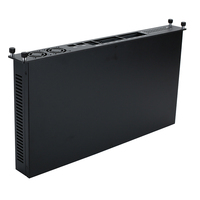 Kabinet Jaringan Ekstrusi Aluminium OEM 1U dengan Rating IP54, Lapisan Bubuk Hitam, Chassis Rak Kustom untuk Server