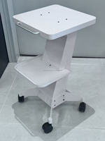 Chariot de beauté moderne en métal robuste, blanc, pour salon de SPA, avec roulettes pivotantes