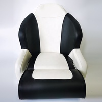 Siège de capitaine de luxe ITOPWELL, directement de l'usine, blanc + bleu, pliable, ABS/PU, accessoire intérieur pour yacht/bateau, garantie 1 an