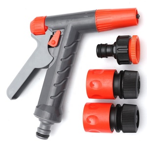 उच्च दबाव समायोज्य उद्यान जल स्प्रे पाइप पानी की बंदूक सफाई प्लास्टिक नोजल सेट - Product Image 1