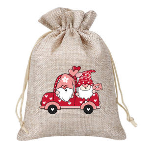 Sac en toile de jute de chanvre motif multicolore personnalisé 2025 nouvel emballage textile de paquet de poche de stockage - Product Image 5