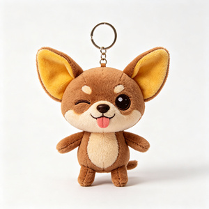 Lindo Llavero de Peluche de <span class=keywords><strong>Chihuahua</strong></span> con Múltiples Expresiones Faciales Divertidas, Juguete de Peluche Suave para Colgar en la Bolsa, Regalo para Niños - Product Image 5