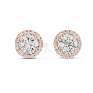 Diamantes cultivados en laboratorio de corte redondo romboide contemporáneo de 0.50-5.00 ct con cierres de rosca seguros en oro macizo, regalo de aniversario - Product Image 5