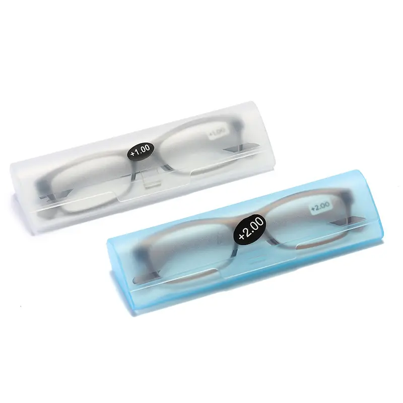 Ottica di Design portatile scatola per occhiali da lettura astucci per occhiali in plastica rigida glassata