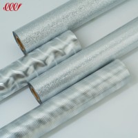 Rouleaux de feuille à estamper à chaud prêts à être expédiés, feuille argentée pour emballage de boîtes, estampage à chaud, feuille métallisée, papier holographique