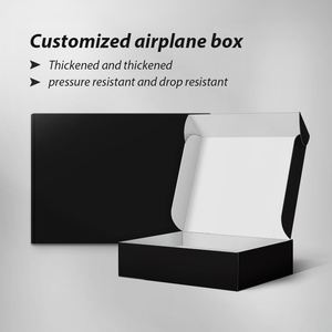 Chất lượng cao tùy chỉnh in logo các tông Gấp Giấy gợn sóng Đóng gói hộp carton màu đen gửi thư vận chuyển hộp - Product Image 4