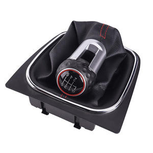 Car Gear <b>Knob</b> Leather 5 6 Speed For Golf 5 6 VW Ergonomic <b>Shift</b> <b>Knob</b> - Product Image 3