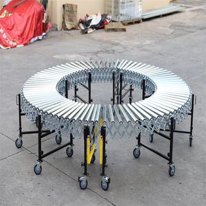 Chuyên nghiệp thép không gỉ trọng lực linh hoạt điều chỉnh băng tải con lăn cho xe tải dỡ hàng hậu cần kho - Product Image 3