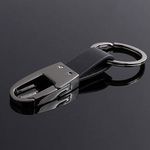 Fashion <b>Personalized</b> Men Leather Key Chain Custom Creative Customized logo Metal Car Keychain <b>Keychains</b> Keyring - Product Image 3