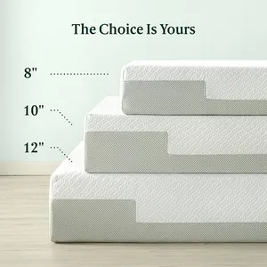 Vente en gros Surmatelas de lit imperméable et respirant Matelas de lit en mousse à mémoire de forme Queen Size Colchon