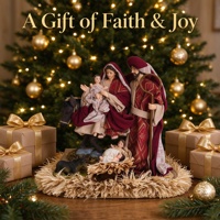 Crèche de Noël artisanale en résine, figurines décoratives et objets de collection, ensemble de 8 pièces bleu et or avec ange