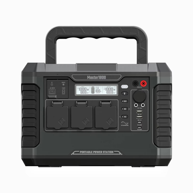 1800W Portable Power Station Lithium Battery Mobile Energy System for Outdoor Camping Household Electronics Car Pure Sine Wave