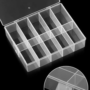 Boîte de <span class=keywords><strong>rangement</strong></span> en plastique transparente réglable à 10 compartiments pour bijoux, outils, perles, pilules et capsules d'ongles - Product Image 5