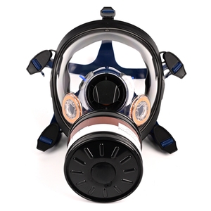 Masker Gas Beracun <span class=keywords><strong>Full</strong></span> <span class=keywords><strong>Face</strong></span> <span class=keywords><strong>EN136</strong></span> Silikon 40mm untuk Cat Semprot, Asam, Gas Kimia - Product Image 3