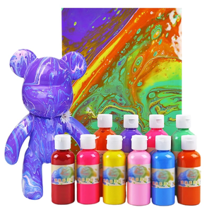 Ensemble de peinture acrylique à haut débit de 60ml pratique pour <span class=keywords><strong>toile</strong></span> verre ours bois carrelage bricolage peinture usage domestique - Product Image 1