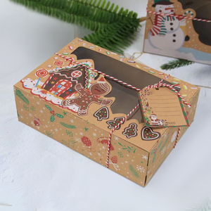 Zeecan branded packaging design paper packaging gift box with pvc window transparent cake boxes packaging christmas gift box
