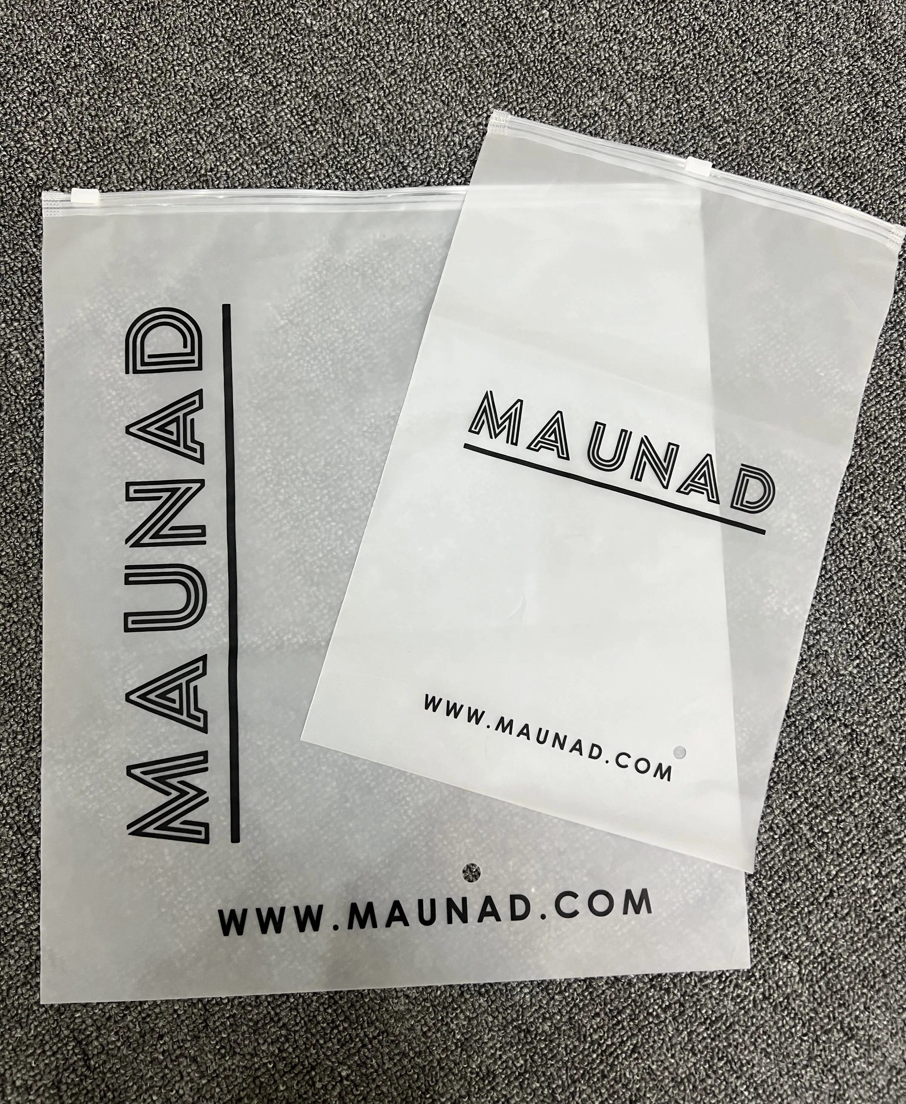 wholesale custom frosted zipper plastic bags for clothes packaging with your logo