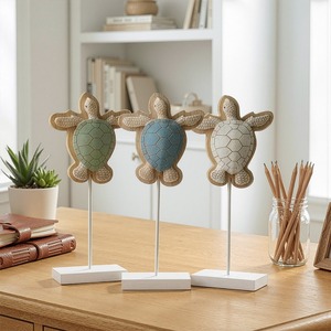 Adorno Decorativo de Madera Estilo Mediterráneo con Forma de <span class=keywords><strong>Tortuga</strong></span>, Modelo para Escritorio, Manualidades para el Hogar, Decoración Creativa - Product Image 3