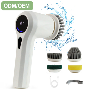 Juego de cepillos de limpieza eléctricos inalámbricos 4 en 1, fregador de plástico para lavavajillas, baño y cocina, recargable e impermeable - Product Image 1