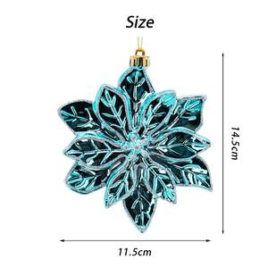 Hochwertige benutzer definierte Kunststoff Weihnachts baum hängende Ornamente Festliche blumen förmige Dekoration für Partys DIY Weihnachts schmuck - Product Image 5