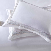 Ensemble de literie brodé plusieurs styles pour hôtel linge de lit en satin de coton des années 60 ensemble de draps Queen King size